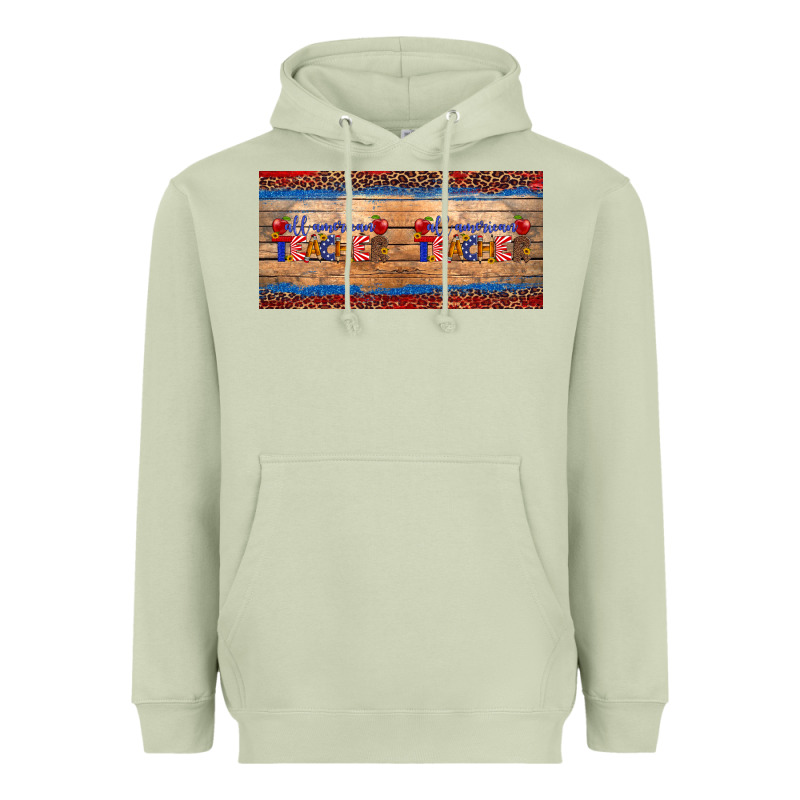 All American Teacher 15oz Mug Heavyweight Hoodie by Artiststas | Teevron
