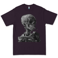 Plum Vincent Van Gogh Skull of a SkeletonVintage Halloween Skull Premium Tee - minhPixels