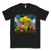 Black Cemetery with Ghost Cats Classic Tee - texasbilliewilder
