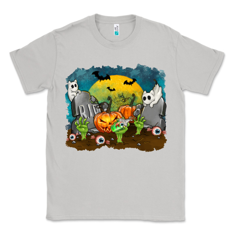 Cemetery With Ghost Cats Classic Tee by texasbilliewilder | Teevron