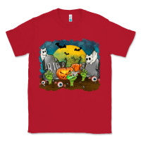 Red Cemetery with Ghost Cats Classic Tee - texasbilliewilder