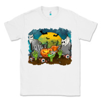 White Cemetery with Ghost Cats Classic Tee - texasbilliewilder