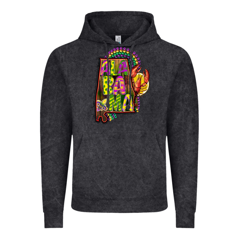 Mardi Gras Alabama Map Vintage Hoodie by CowGirlArtShop | Teevron