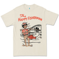 Bone Vintage The Happy Fisherman 2022 Fishing Mens Kids Premium Tee - minhPixels