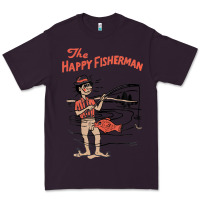 Plum Vintage The Happy Fisherman 2022 Fishing Mens Kids Premium Tee - minhPixels