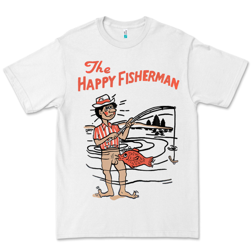Vintage The Happy Fisherman 2022 Fishing Mens Kids Premium Tee by minhPixels | Teevron