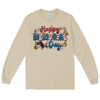 Mushroom Happy memorial day 4th of july Long Sleeve Tee - CowGirlArtShop