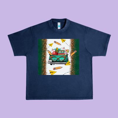 Back To School Truck Urban Heavy Tee Designed By Tumblerdesignbyshophia