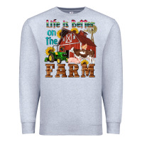 Heather Grey western life is better on the farm Premium Sweatshirt - Artiststas