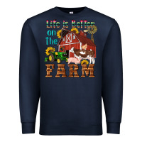 Navy western life is better on the farm Premium Sweatshirt - Artiststas
