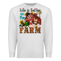 Oatmeal Heather western life is better on the farm Premium Sweatshirt - Artiststas
