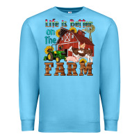 Ocean Blue western life is better on the farm Premium Sweatshirt - Artiststas