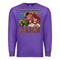 Purple western life is better on the farm Premium Sweatshirt - Artiststas