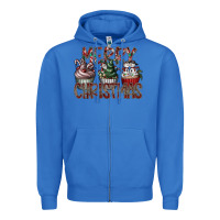 True Royal Merry Christmas Zipper Hoodie - CowhideDigitalArt