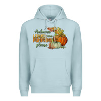 Blue Mist autumn leaves and pumpkins please Premium Hoodie - BundleAndBundleShop