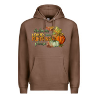 Chestnut autumn leaves and pumpkins please Premium Hoodie - BundleAndBundleShop
