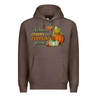 Coffee autumn leaves and pumpkins please Premium Hoodie - BundleAndBundleShop