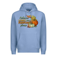 Colony Blue autumn leaves and pumpkins please Premium Hoodie - BundleAndBundleShop