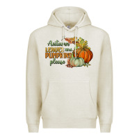 Oatmeal Heather autumn leaves and pumpkins please Premium Hoodie - BundleAndBundleShop