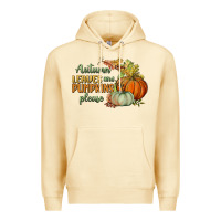 Pina Colada autumn leaves and pumpkins please Premium Hoodie - BundleAndBundleShop