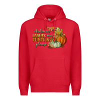 Red autumn leaves and pumpkins please Premium Hoodie - BundleAndBundleShop