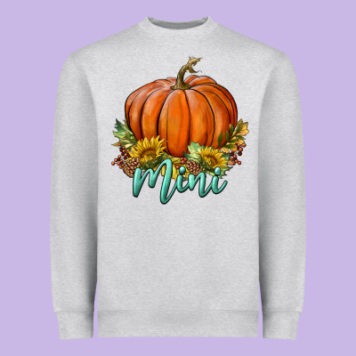 Pumpkin Mini Heavyweight Sweatshirt Designed By Bundleandbundleshop