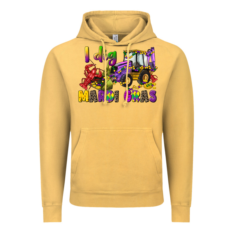 I Dig Mardi Gras Vintage Hoodie by CowGirlArtShop | Teevron