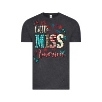 Vintage Black Little miss America 4th of july Vintage Tee - HowdyJamesFarm