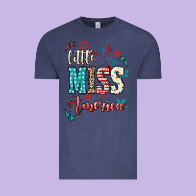 Little Miss America 4th Of July Vintage Tee Designed By Howdyjamesfarm