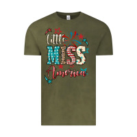 Vintage Olive Little miss America 4th of july Vintage Tee - HowdyJamesFarm