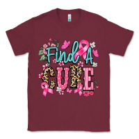 Burgundy find a cure Classic Tee - NancyCooperArtShop