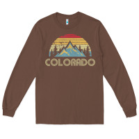 Chestnut Colorado Retro Vintage Mountains Nature Hiking Long Sleeve Tee - minhPixels