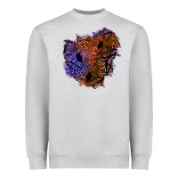 Heather Grey halloween patch  4 Heavyweight Sweatshirt - BundleAndBundleShop