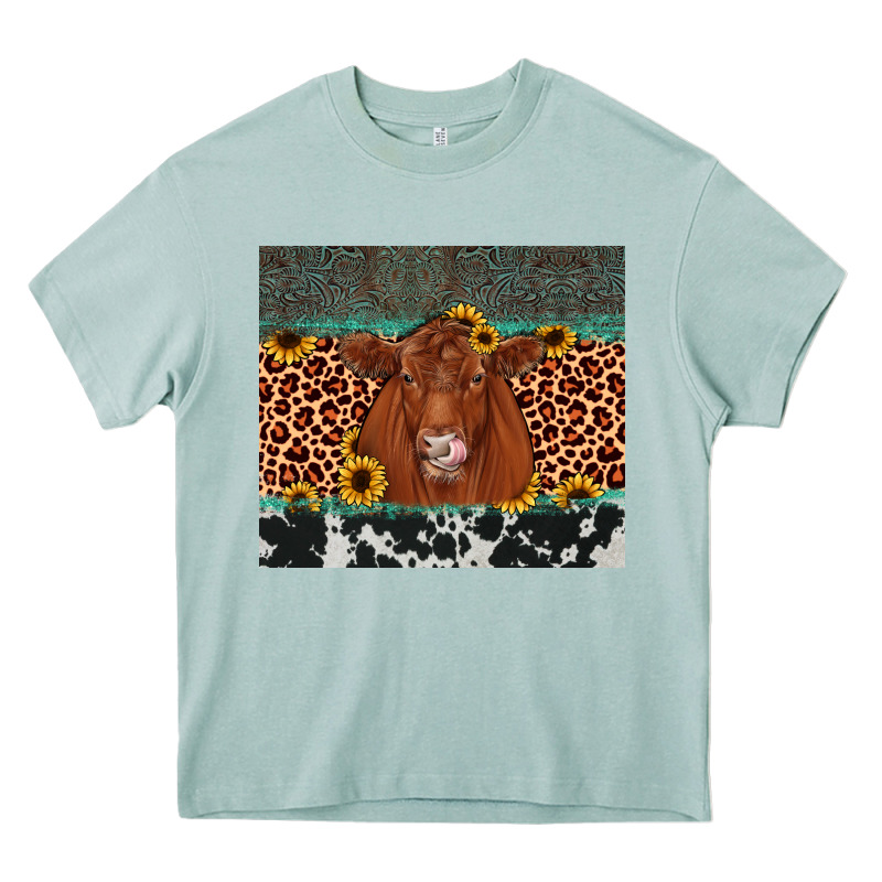 Red Angus Leopard Heavy Core Tee by JahusDesignShop | Teevron