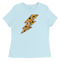 Baby Blue Sunflower and Skull Lightning Ladies Tee - Bettercallsaul