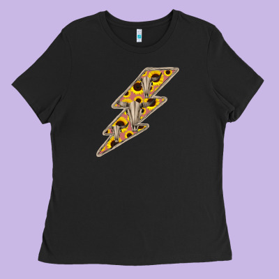 Sunflower And Skull Lightning Ladies Tee Designed By Bettercallsaul