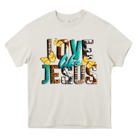 Cream Love Like Jesus Heavy Core Tee - LillyAllenDesigns