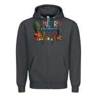 Smoke Merry Christmas Zipper Hoodie - CowhideDigitalArt