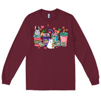 Burgundy Easter Day coffee drink Long Sleeve Tee - HowdyJamesFarm