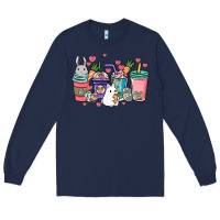 Navy Easter Day coffee drink Long Sleeve Tee - HowdyJamesFarm