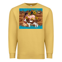 Antique Gold western farm cow pig rooster chick farm chicken barn Premium Sweatshirt - Artiststas