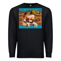 Black western farm cow pig rooster chick farm chicken barn Premium Sweatshirt - Artiststas