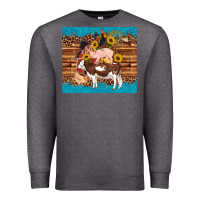 Charcoal Heather western farm cow pig rooster chick farm chicken barn Premium Sweatshirt - Artiststas