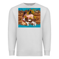 Dove Grey western farm cow pig rooster chick farm chicken barn Premium Sweatshirt - Artiststas