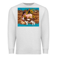 Oatmeal Heather western farm cow pig rooster chick farm chicken barn Premium Sweatshirt - Artiststas