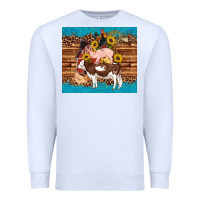 White western farm cow pig rooster chick farm chicken barn Premium Sweatshirt - Artiststas