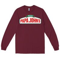 Burgundy product pizza papa jhons Long Sleeve Tee - minhPixels