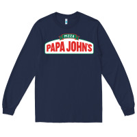 Navy product pizza papa jhons Long Sleeve Tee - minhPixels