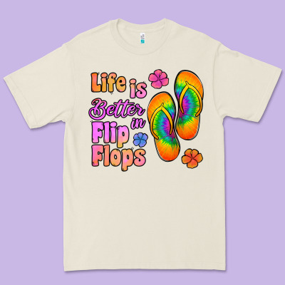Life Is Better In Flip Flops Premium Tee Designed By Jasminsmagicworld
