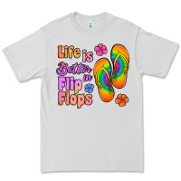 Dove Grey life is better in flip flops Premium Tee - Jasminsmagicworld